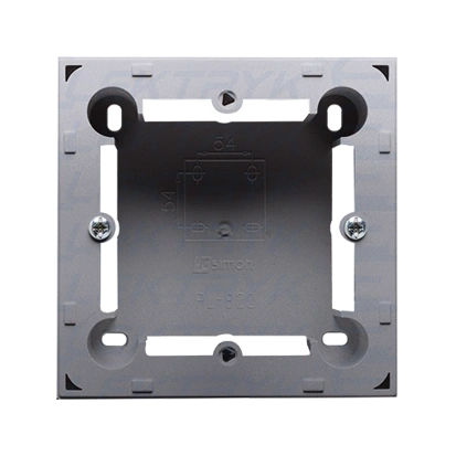 Puszka natynkowa 1-krotna, inox, metalizowany