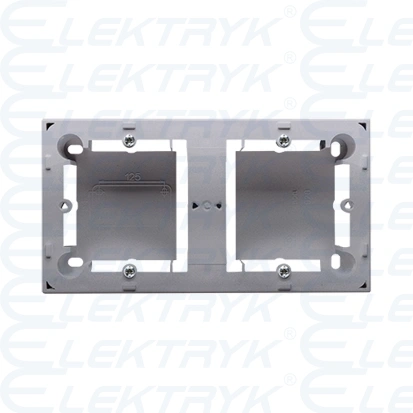 Puszka natynkowa 2-krotna, inox, metalizowany