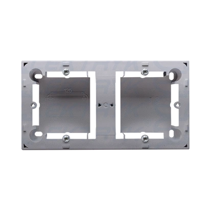 Puszka natynkowa 2-krotna, inox, metalizowany