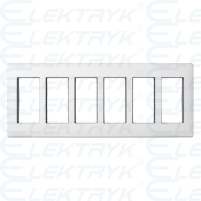Ramka obudowy, SIMON 500, 6×S500, 12×K45, czysta biel