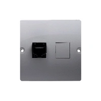 Gniazdo komputerowe pojedyncze RJ45 kategoria 5e, (moduł), inox, metalizowany