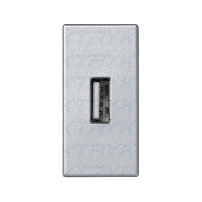 Płytka, K45, złącze USB typ A, 45×22,5mm, aluminium