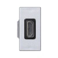 Płytka, K45, adapter HDMI-HDMI, 45×22,5mm, aluminium
