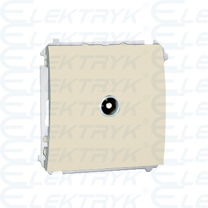 Gniazdo antenowe pojedyncze końcowe (moduł)  beż