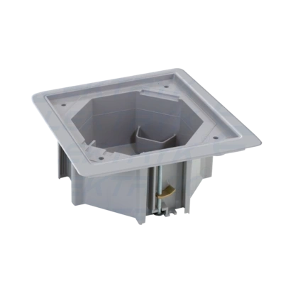 Podstawa puszki, KSE IP66, 145×145mm, z kołnierzem, szary
