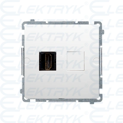 Gniazdo HDMI pojedyncze, biały