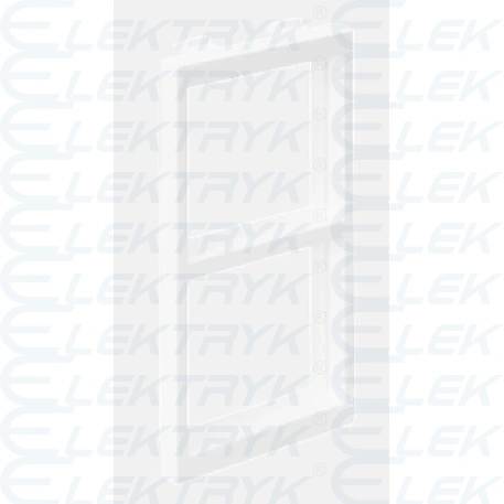 Adapter, CIMA, poziomy, 108×52mm, 2×, K45, czysta biel