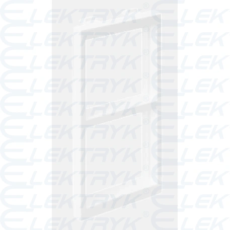 Adapter, CIMA, poziomy, 108×52mm, 2×, K45, czysta biel