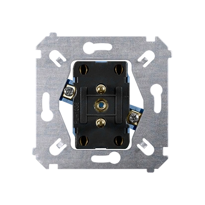 Gniazdo wtyczkowe podwójne z uziemieniem, (mechanizm), 16A, 250V, zaciski śrubowe