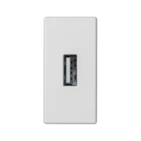 Płytka, K45, złącze USB typ A, 45×22,5mm, czysta biel