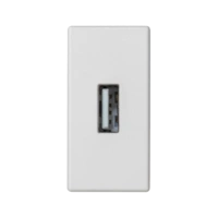 Płytka, K45, złącze USB typ A, 45×22,5mm, czysta biel