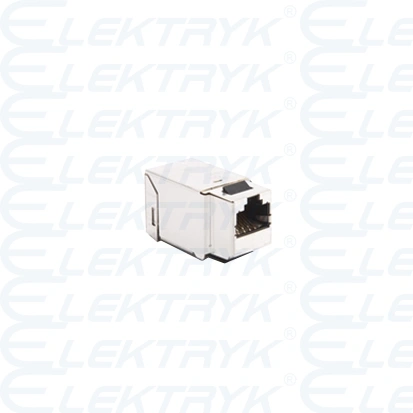 CJ645FM Wkład gniazda komputerowego RJ45 kat.6, ekranowany (FTP) stal nierdzewna