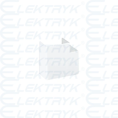 Kąt płaski, CABLOPLUS, 90×55mm, czysta biel