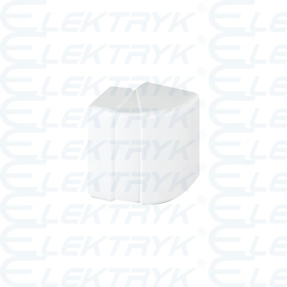 Regulowany kąt zewnętrzny, CABLOPLUS, 90×55mm, czysta biel