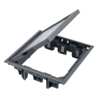 Puszka podłogowa, FB, kwadratowa, 12×K45, 5mm, 293×293mm, IK08, szary