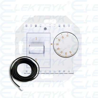Regulator temperatury z czujnikiem zewnętrznym, biały