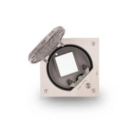 Wkład puszki podłogowej, KSE IP66, IK07, pusty na jeden moduł K45 z zamkiem z zamkiem na klucz imbusowy, stal nierdzewna