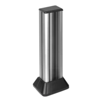 Simon Connect Minikolumna ALC jednostronna 4xK45 anodyzowane aluminium/ szary grafit ALC312/8/14