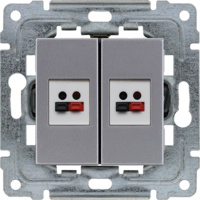 DANTE:INOX Gniazdo głośnikowe podwójne, stereofoniczne