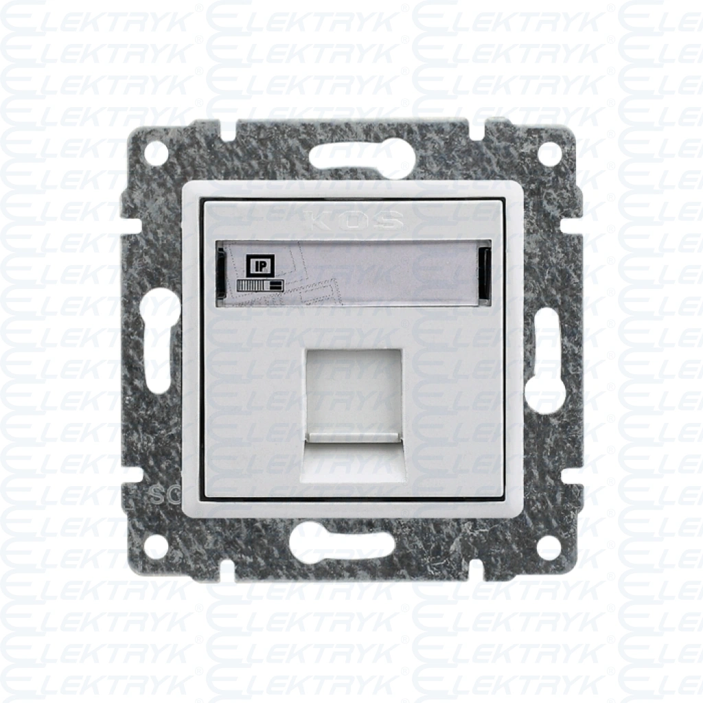 Gniazdo komputerowe pojedyncze RJ45, bez ramki, MOLEX RJ45, kat. 5e, nieekranowane, białe, Vena