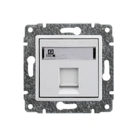 Gniazdo komputerowe pojedyncze RJ45, bez ramki, MOLEX RJ45, kat. 5e, nieekranowane, białe, Vena