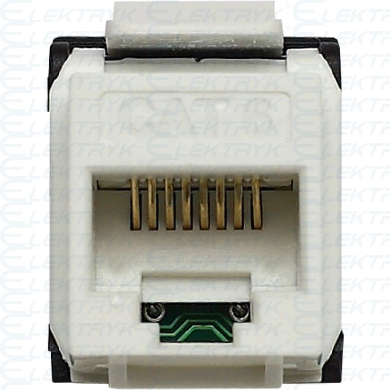 KOS45 Keystone Jack - gniazdo komputerowe pojedyncze RJ45 kat.6a /beznarzędziowy/ biały 500404