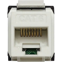 KOS45 Keystone Jack - gniazdo komputerowe pojedyncze RJ45 kat.6a /beznarzędziowy/ biały 500404