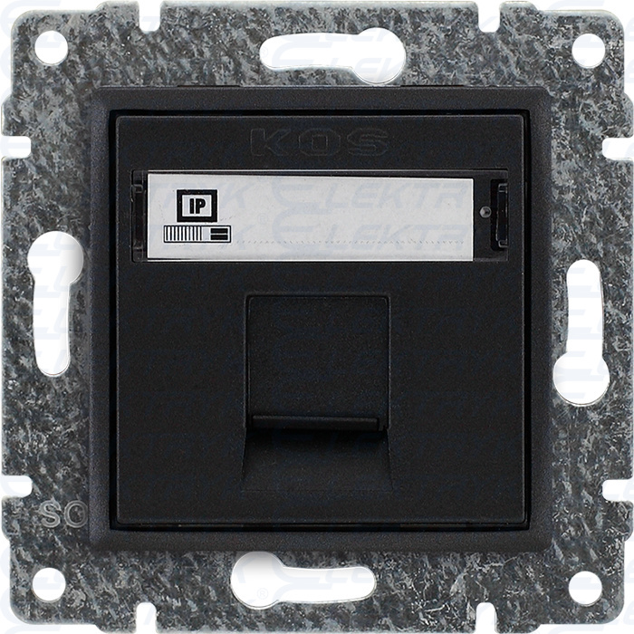 VENA Gniazdo Antracyt gniazdo komputerowe rj45 5e
