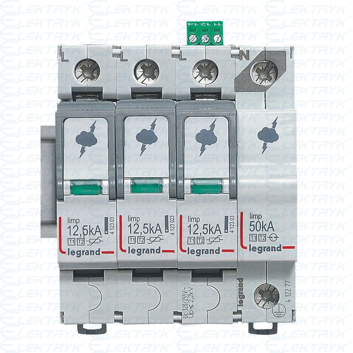 OGRANICZNIK PRZEP. T1+T2 12,5kA 3P+N