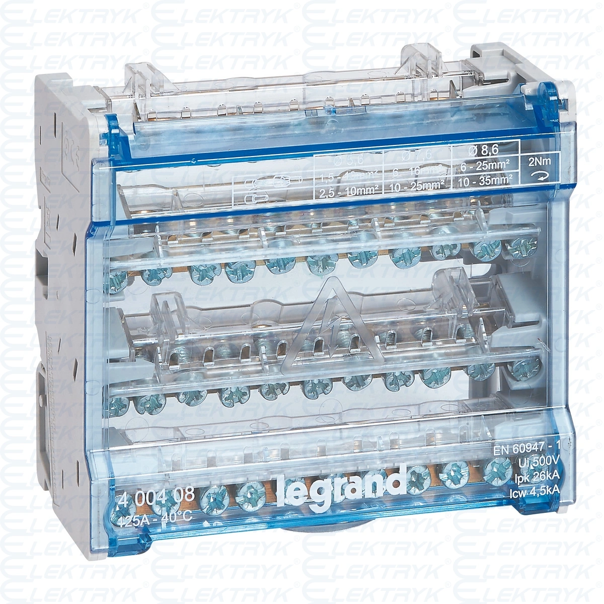 MODUŁOWY BLOK ROZDZIELCZY BR 4P-10 125A