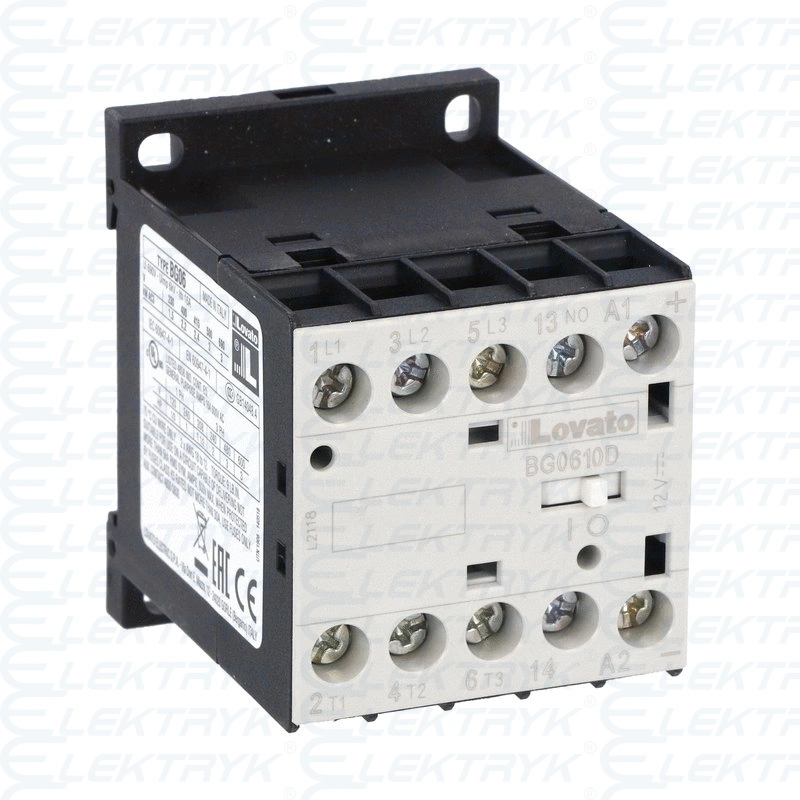 Stycznik 3 polowy, 6A w AC3, wbudowany zestyk 1NO, 24VDC
