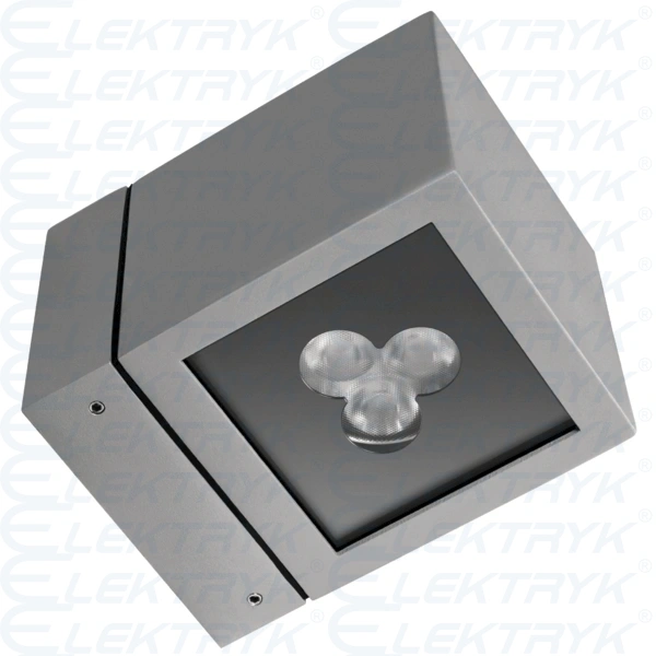 ICE CUBE 2 LED ED 8W biały 3000K IP54 16 szary