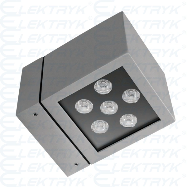 ICE CUBE 1 LED ED 8W biały 3000K IP54 45 szary