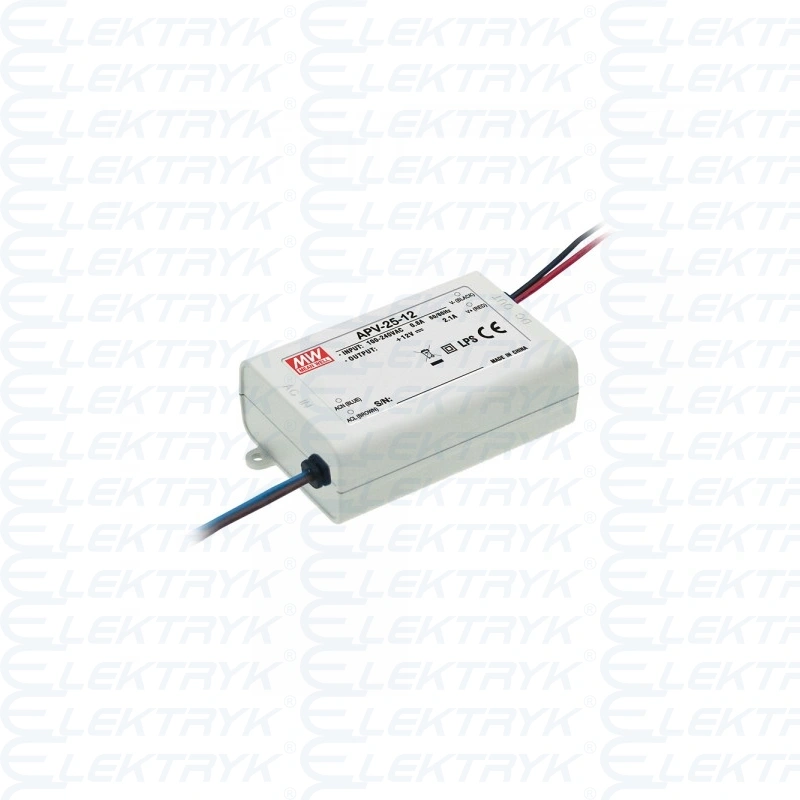 APV-25-24 Zasilacz: impulsowy; LED; 25,2W; 24VDC; 1,05A; 90÷264VAC; IP42; 130g