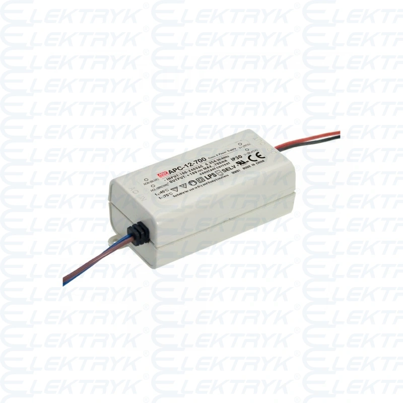 Zasilacz: impulsowy; LED; 12,6W; 9÷36VDC; 350mA; 90÷264VAC; IP42