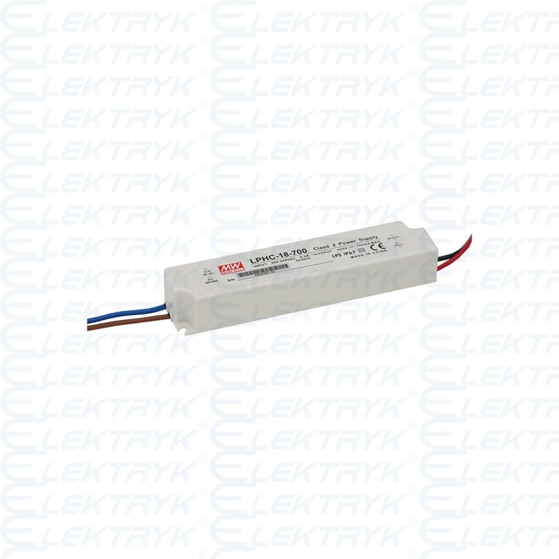 LPHC-18-350 Zasilacz: impulsowy; LED; 16,8W; 6÷48VDC; 350mA; 180÷264VAC; IP67