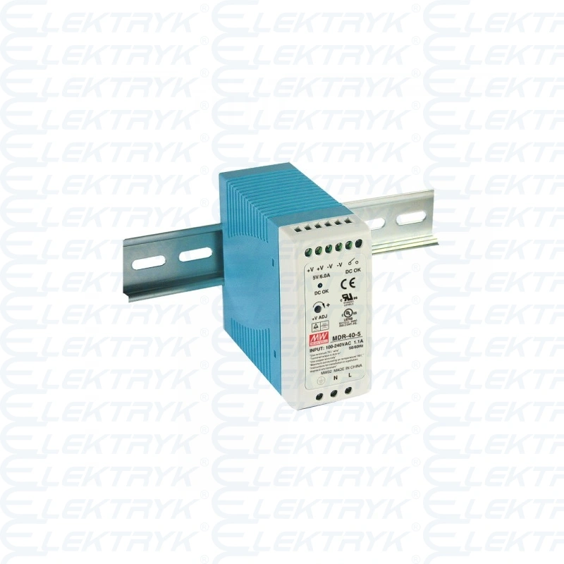 MDR-40-12 Zasilacz 12VDC 3,33A DIN24V/1,70A