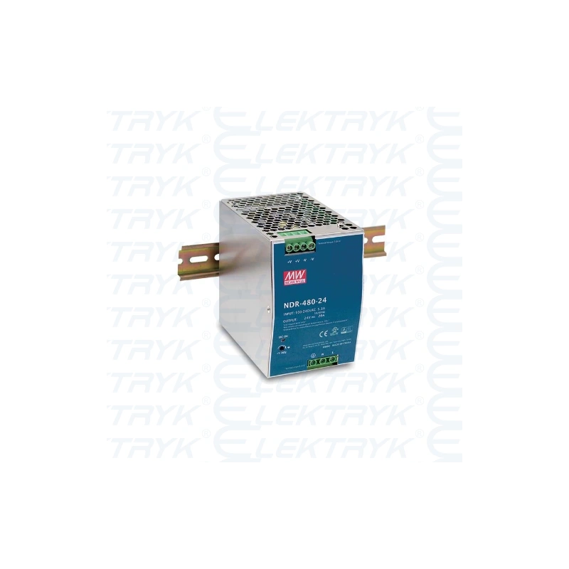 NDR-480-48 Zasilacz: impulsowy; slim; 480W; 48VDC; 48÷55VDC; 10A; 90÷264VAC