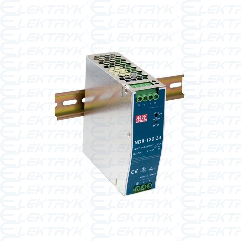 NDR-120-24 Zasilacz impulsowy 120W 90-264VAC 24VDC 5A