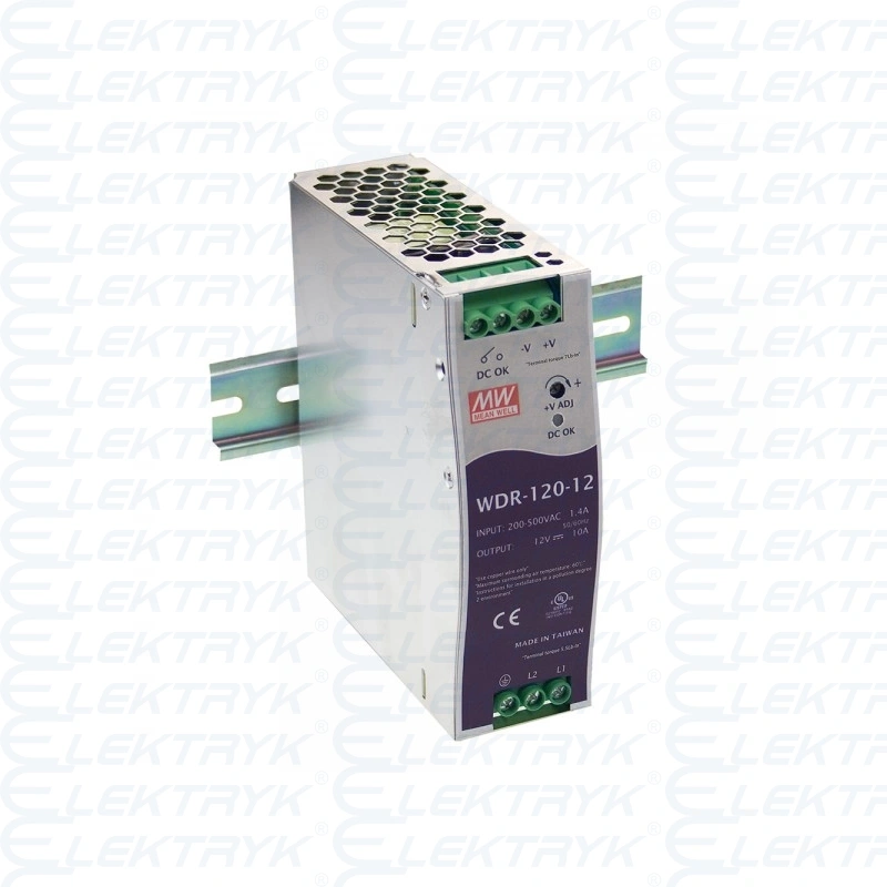 WDR-120-24  Zasilacz: impulsowy; 120W; 24VDC; 24÷29VDC; 5A; 180÷550VAC; 650g