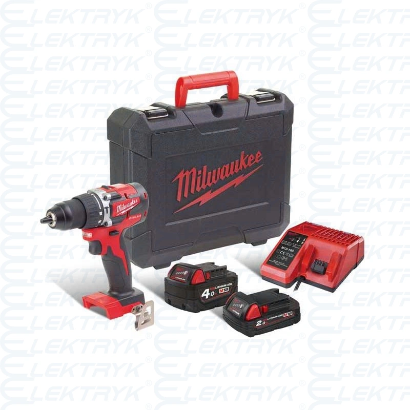 Wiertarko-wkrętarka M18 CBLPD-422C, 2 akumulatory, ładowarka, walizka