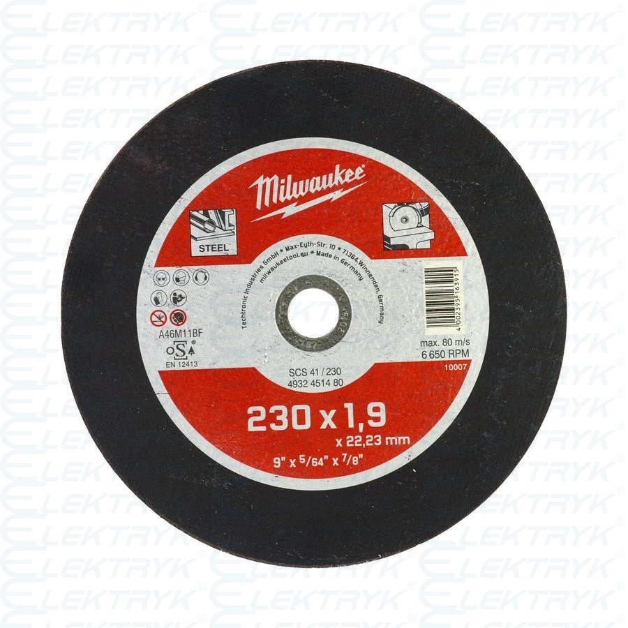 Tarcza do cięcia metalu Contractor 230X1,9 mm