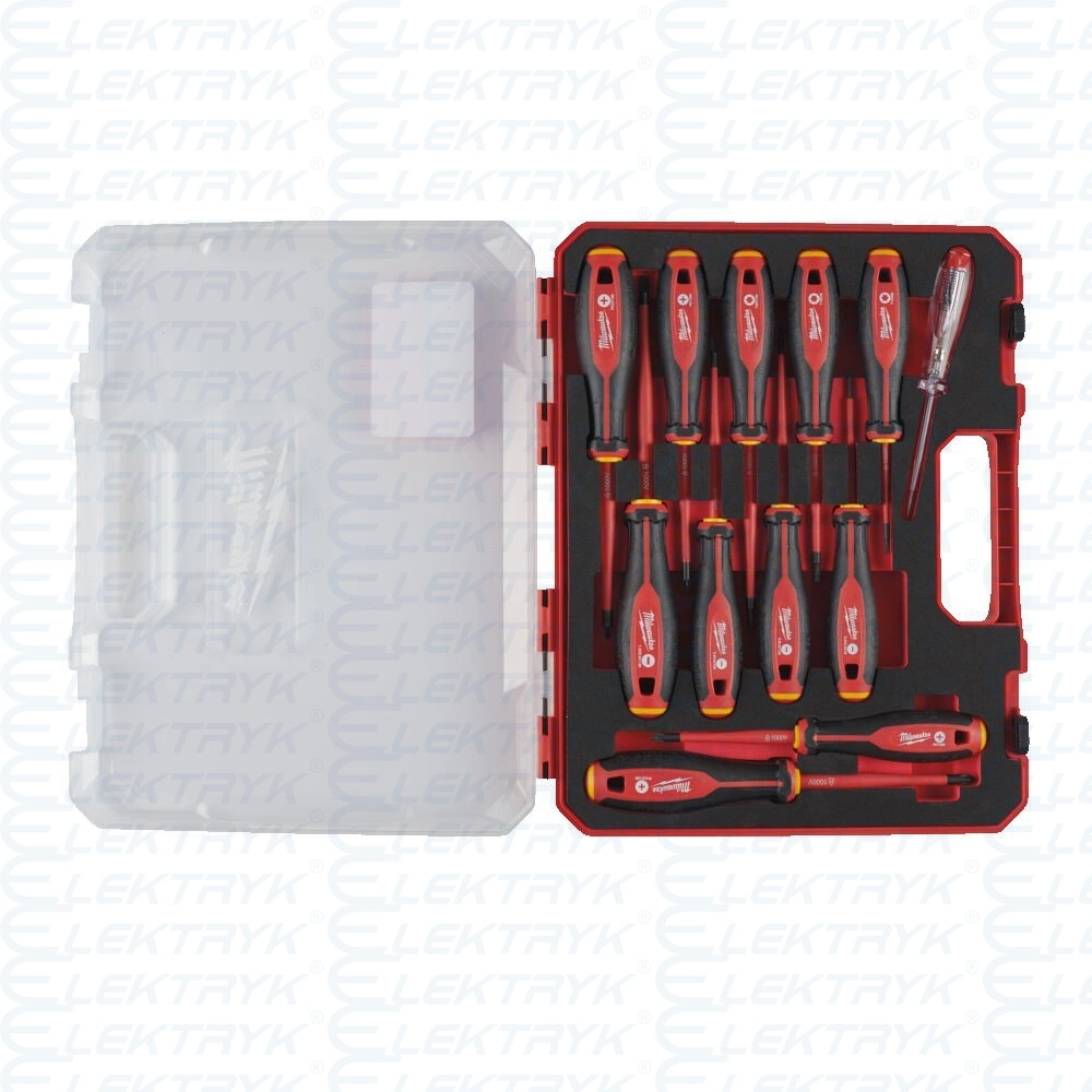 Zestaw wkrętaków VDE - 12szt. (SL2.5 / SL3 / SL4 / SL5.5 / PH1 / PH2 / PZ1 / PZ2 / T10 / T15 / T20)