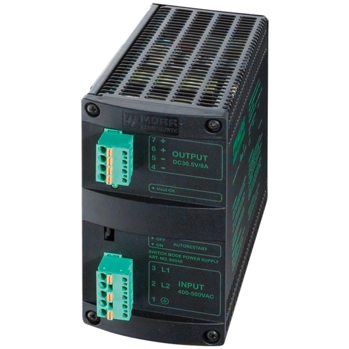 Zasilacz impulsowy MCS 3-fazowy WE:360-550VAC WY:24-28V/10ADC