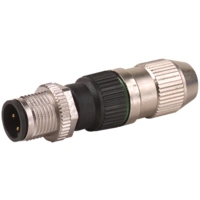 MURR  Wtyczka M12 męska, prosta, 4-polowa, 0.25..0.5mm2, zaciski nożowe