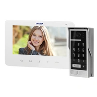 ZESTAW WIDEODOMOFONOWY, BEZSŁUCHAWKOWY, KOLOR, LCD 7", INTERKOM, Z SZYFRATOREM, NATYNKOWY, BIAŁY