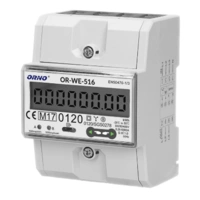 Licznik energii elektrycznej 3-fazowy, 80A, port RS-485, MID, 3 moduły, DIN TH-35mm