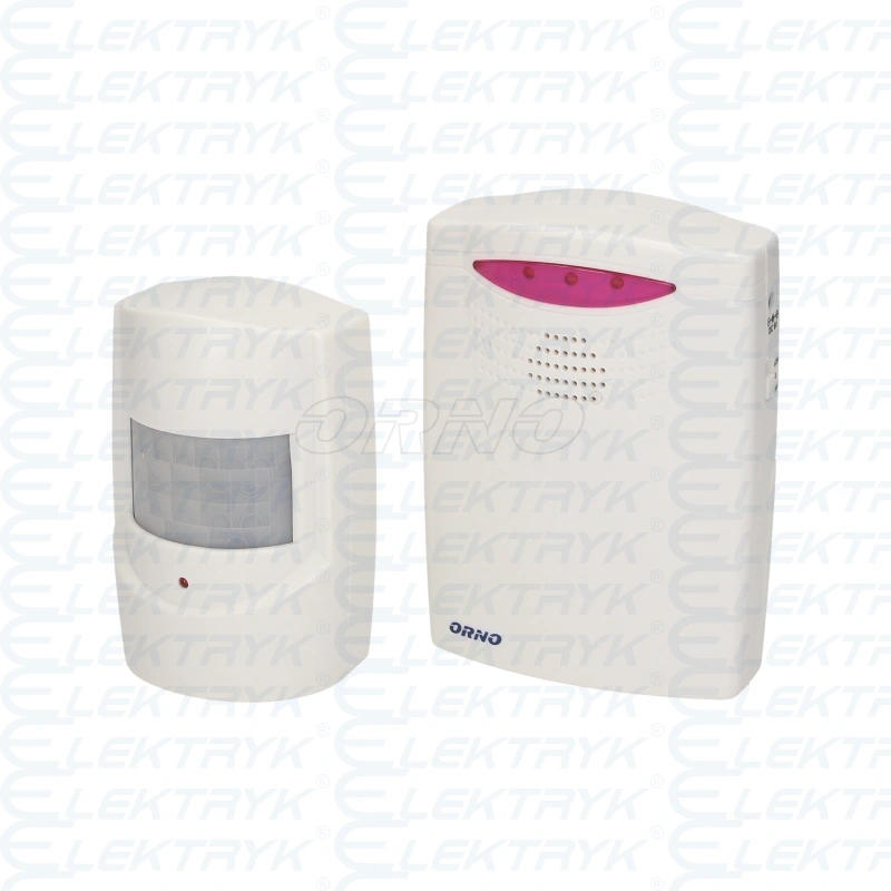 Czujnik ruchu z sygnalizacją bezprzewodową, IP44, 120m, lerning system, bateryjny