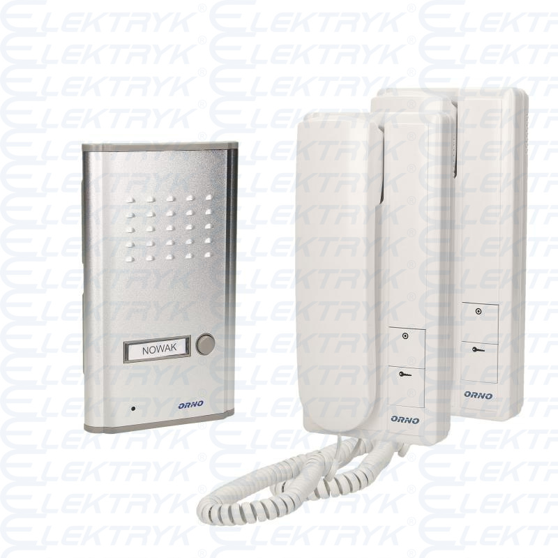 Zestaw domofonowy jednorodzinny z interkomem, podtynkowy, FOSSA INTERCOM