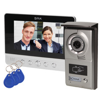 Zestaw wideodomofonowy, bezsłuchawkowy, kolor, LCD 7", z czytnikiem breloków zbliżeniowych, srebrny CHARON